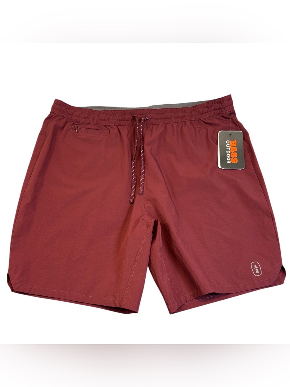 Bass Outdoor Canyon Loop Trail Shorts Men's Large Maroon 7.5" Inseam NWT